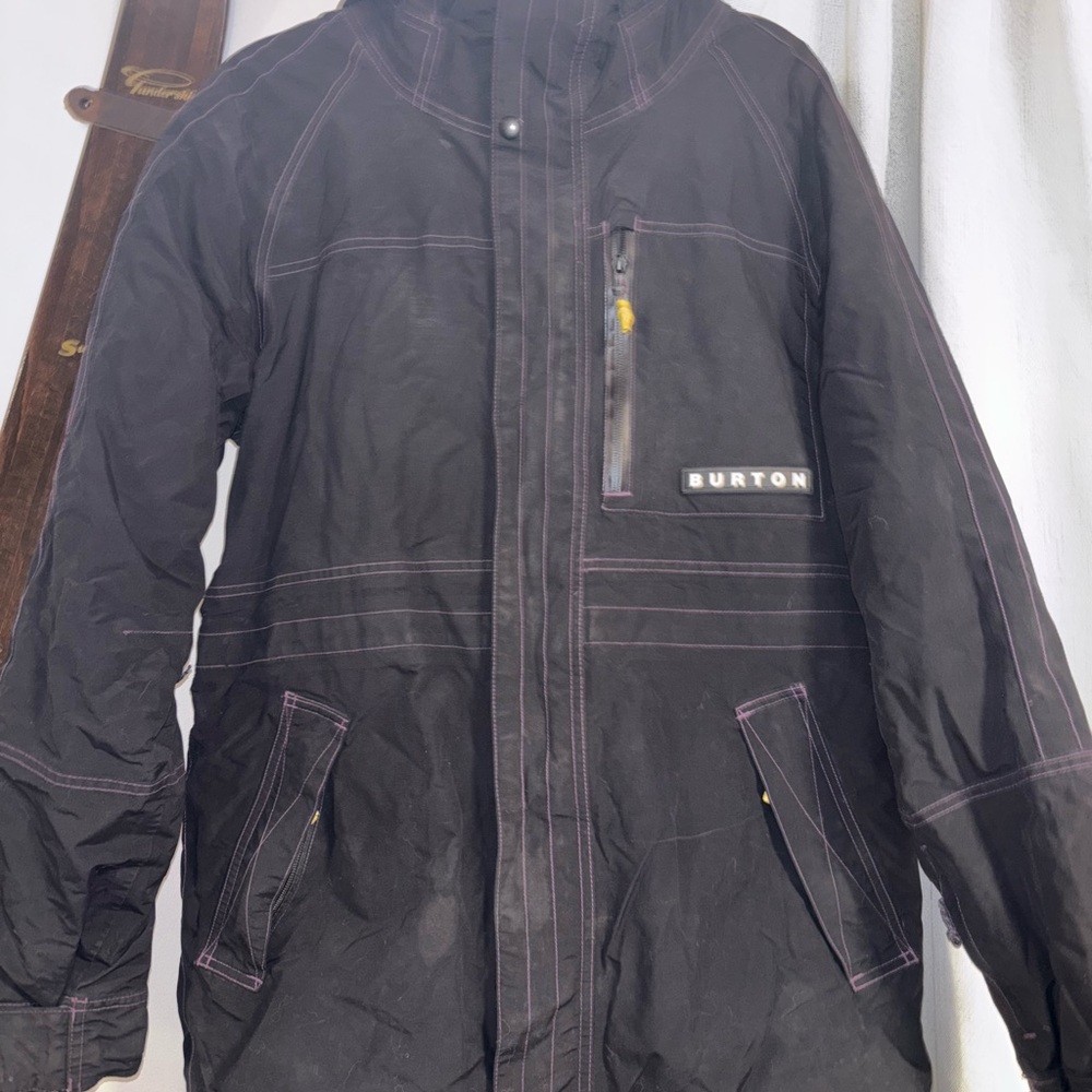 Burton Black and Purple Men's Ski Jacket
